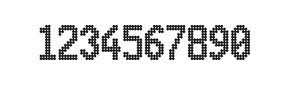 7×13数字点阵字体 ddN713BA0876