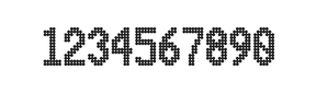 7×13数字点阵字体 ddN713BA0881