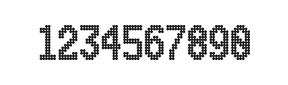 7×13数字点阵字体 ddN713BA0882