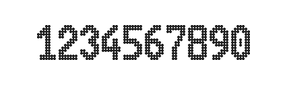 7×13数字点阵字体 ddN713BA0883