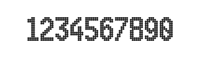 7×13数字点阵字体 ddN713BA0885
