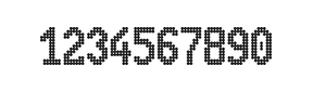 7×13数字点阵字体 ddN713BA0887