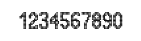 7×13数字点阵字体 ddN713BA0890