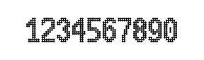 7×13数字点阵字体 ddN713BA0891