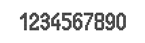 7×13数字点阵字体 ddN713BA0893