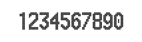 7×13数字点阵字体 ddN713BA0903