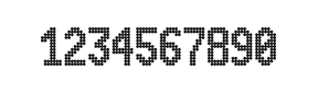 7×13数字点阵字体 ddN713BA0908