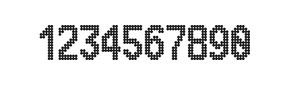 7×13数字点阵字体 ddN713BA0909