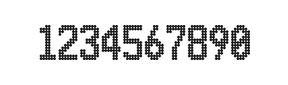 7×13数字点阵字体 ddN713BA0911