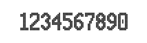 7×13数字点阵字体 ddN713BA0913