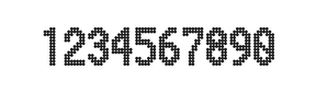 7×13数字点阵字体 ddN713BA0917