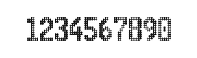 7×13数字点阵字体 ddN713BA0922