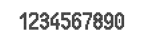 7×13数字点阵字体 ddN713BA0927