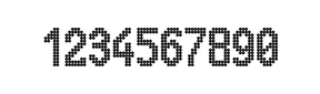7×13数字点阵字体 ddN713BA0929