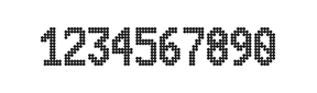 7×13数字点阵字体 ddN713BA0933