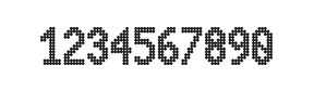 7×13数字点阵字体 ddN713BA0935