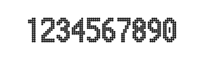 7×13数字点阵字体 ddN713BA0936