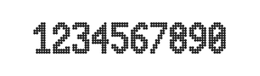 7×13数字点阵字体 ddN713BA0939