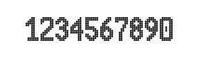 7×13数字点阵字体 ddN713BA0940