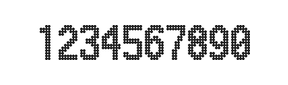 7×13数字点阵字体 ddN713BA0942