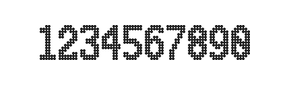 7×13数字点阵字体 ddN713BA0944