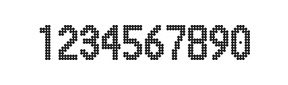 7×13数字点阵字体 ddN713BA0945