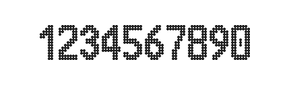 7×13数字点阵字体 ddN713BA0946