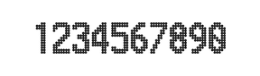 7×13数字点阵字体 ddN713BA0949