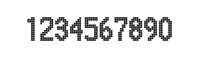 7×13数字点阵字体 ddN713BA0950