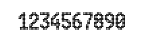 7×13数字点阵字体 ddN713BA0954