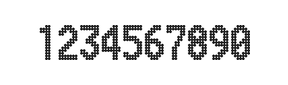 7×13数字点阵字体 ddN713BA0958