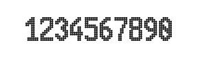 7×13数字点阵字体 ddN713BA0964