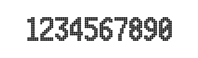 7×13数字点阵字体 ddN713BA0967