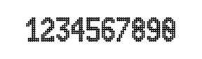 7×13数字点阵字体 ddN713BA0968