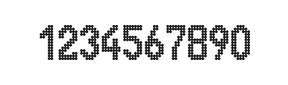 7×13数字点阵字体 ddN713BA0972