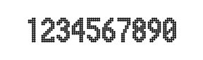 7×13数字点阵字体 ddN713BA0979