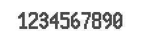 7×13数字点阵字体 ddN713BA0981