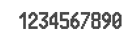 7×13数字点阵字体 ddN713BA0986