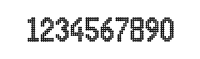 7×13数字点阵字体 ddN713BA0990
