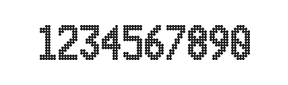 7×13数字点阵字体 ddN713BA0992