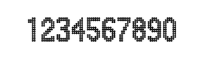 7×13数字点阵字体 ddN713BA0993