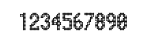 7×13数字点阵字体 ddN713BA1002