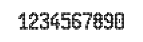 7×13数字点阵字体 ddN713BA1010