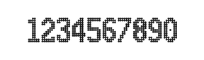 7×13数字点阵字体 ddN713BA1012