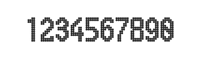 7×13数字点阵字体 ddN713BA1018