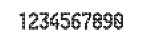 7×13数字点阵字体 ddN713BA1023