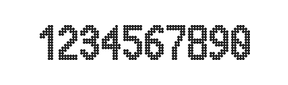 7×13数字点阵字体 ddN713BA1029