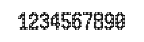 7×13数字点阵字体 ddN713BA1033