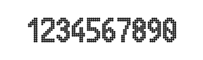 7×13数字点阵字体 ddN713BA1035