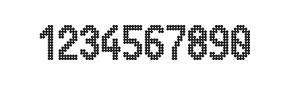 7×13数字点阵字体 ddN713BA1036